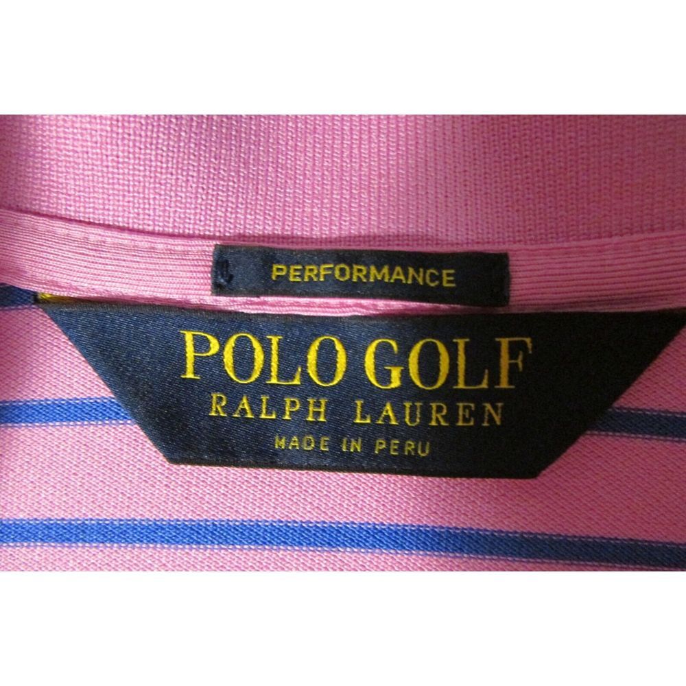 Ralph Lauren Polo Shirt Mens XXL Pink Blue Pony Pro Fit Golf Rugby Adult - Picture 5 of 8